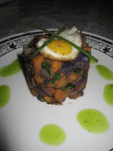 Peruvian Purple and Sweet Potato Hash
